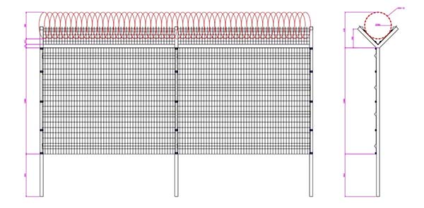 Wholesale High security Airport Fence